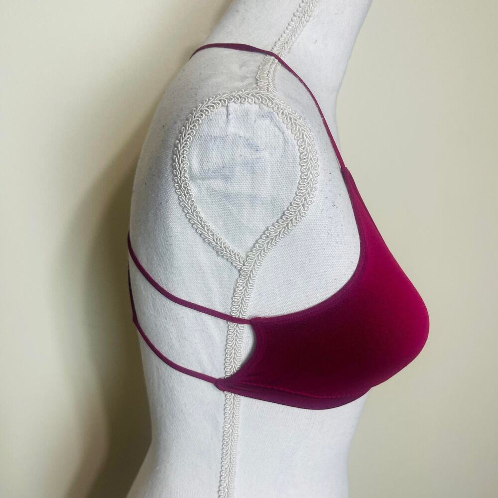 Youmita Bra For Women's Cross Back, Burgandy Free Size (Fits Small-Large) PADDED - Picture 6 of 6